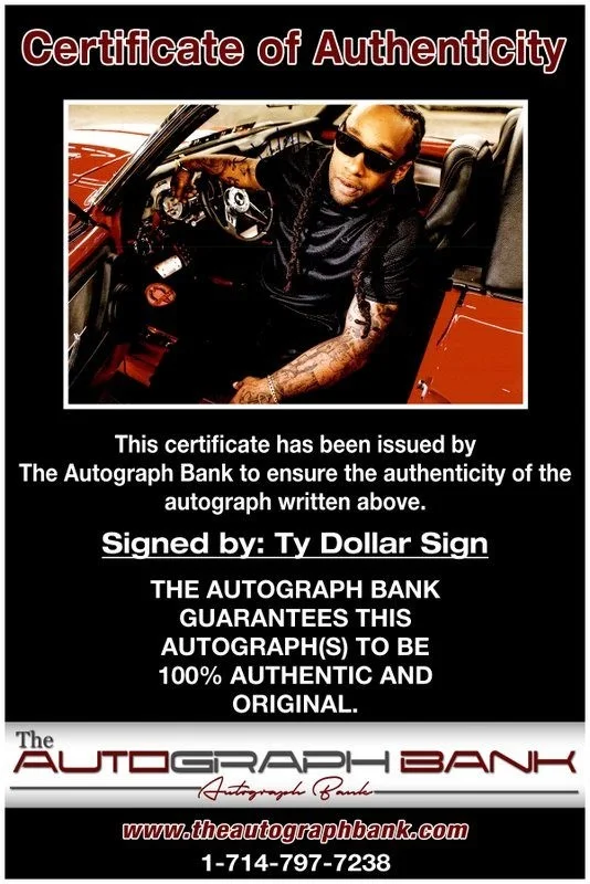 Ty Dolla — Ty Dolla authentic signed RAPPER 10x15 photo W/ Certificate Autographed (B10), image 2