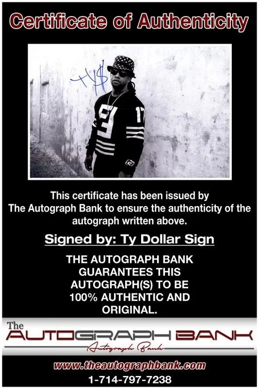 Ty Dolla — Ty Dolla authentic signed RAPPER 10x15 photo W/ Certificate Autographed (B4), image 2