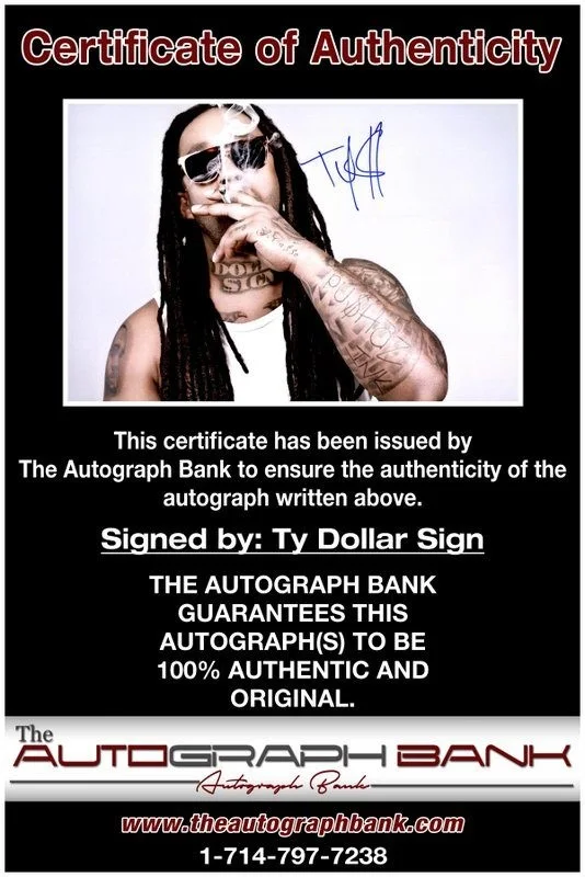 Ty Dolla — Ty Dolla authentic signed RAPPER 10x15 photo W/ Certificate Autographed (B9), image 2