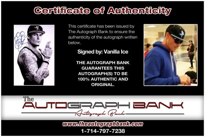 Vanilla Ice — Vanilla Ice authentic signed RAPPER 10x15 photo W/ Certificate Autographed (B15), image 2
