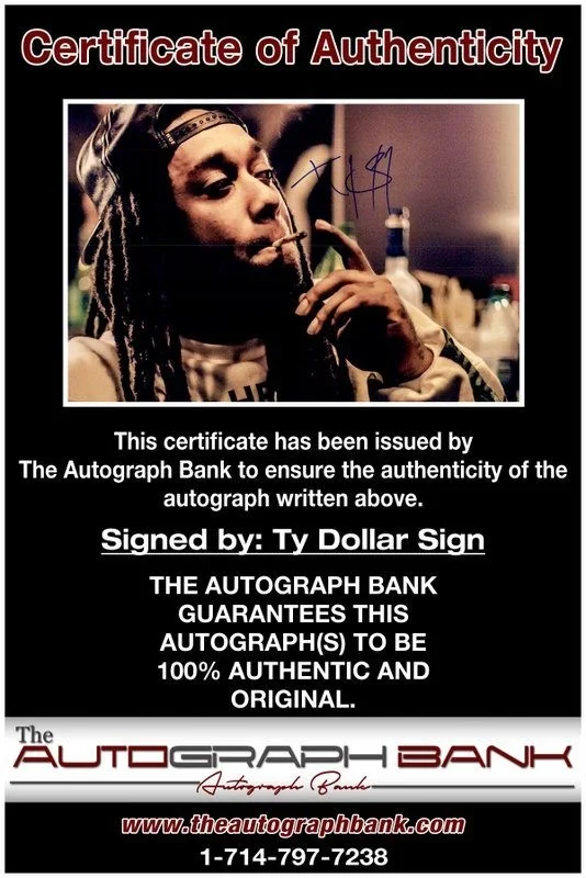 Ty Dolla — Ty Dolla authentic signed RAPPER 10x15 photo W/ Certificate Autographed (B3), image 2