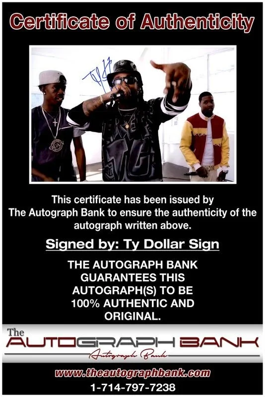 Ty Dolla — Ty Dolla authentic signed RAPPER 10x15 photo W/ Certificate Autographed (B11), image 2
