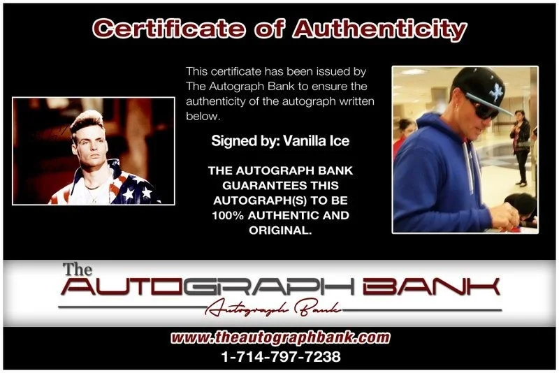 Vanilla Ice — Vanilla Ice authentic signed RAPPER 10x15 photo W/ Certificate Autographed (B23), image 2