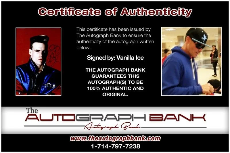Vanilla Ice — Vanilla Ice authentic signed RAPPER 10x15 photo W/ Certificate Autographed (B13), image 2