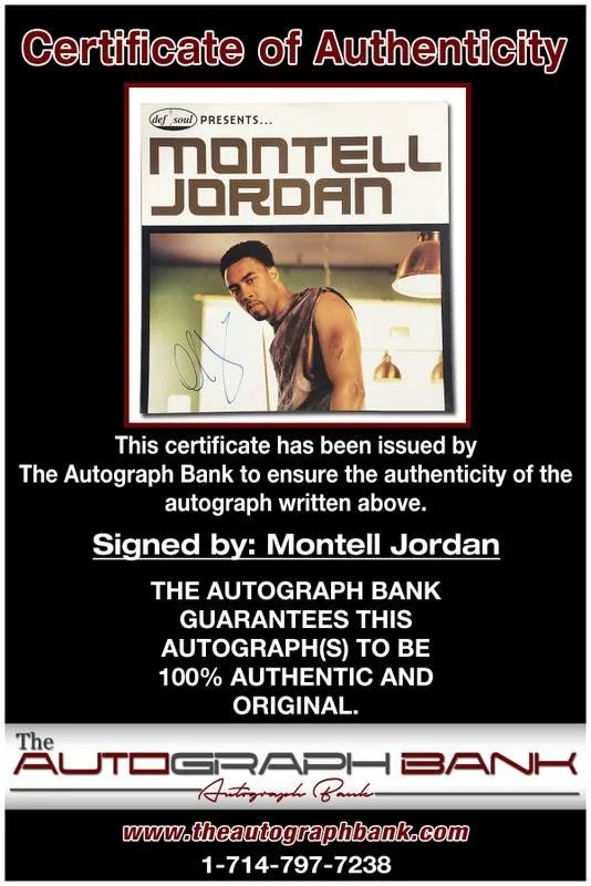 Montell Jordan — Montell Jordan authentic signed rap album W/Certificate Autographed (A0007), изображение 2