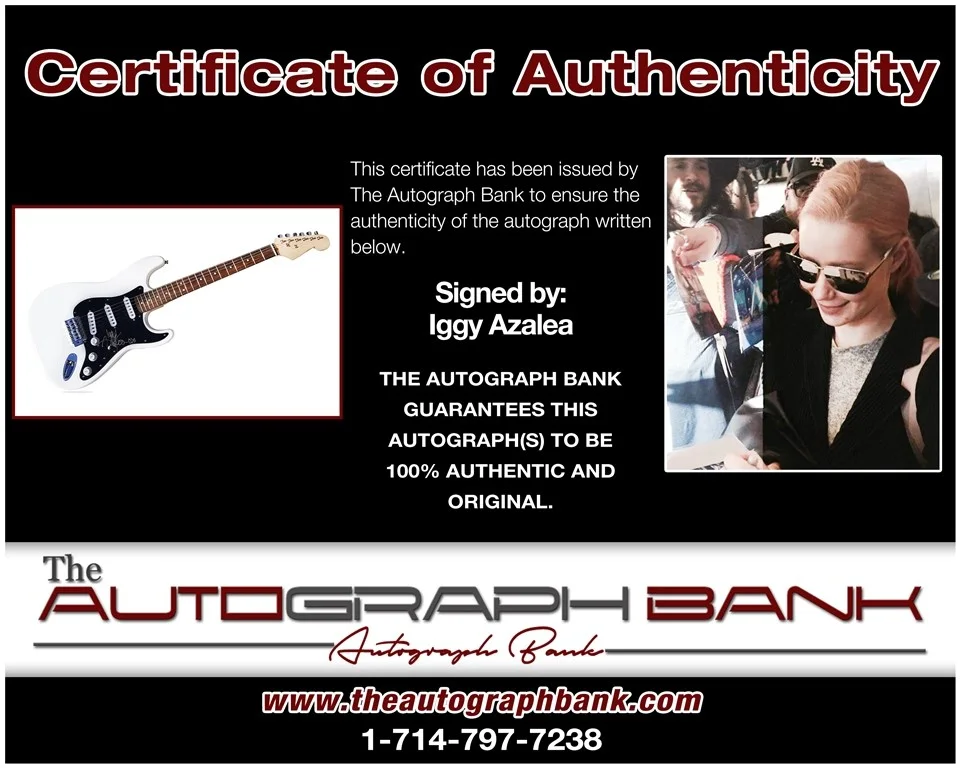 Iggy Azalea — Iggy Azalea authentic signed electric guitar W/ Certificate Autographed (WE2), image 2