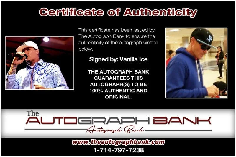 Vanilla Ice — Vanilla Ice authentic signed RAPPER 10x15 photo W/ Certificate Autographed (B27), изображение 2