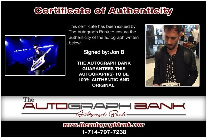 Jon B — Jon B authentic signed RAPPER 10x15 photo W/ Certificate Autographed (B5), image 2