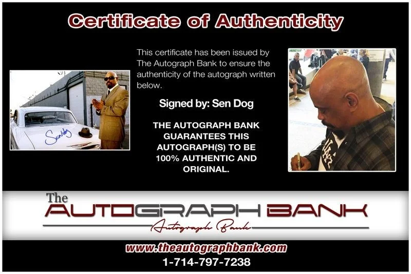 Sen Dog — Sen Dog Cypress Hill authentic signed RAPPER 10x15 photo W/Cert Autographed B5, изображение 2