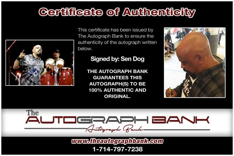 Sen Dog — Sen Dog Cypress Hill authentic signed RAPPER 10x15 photo W/Cert Autographed B2, изображение 2