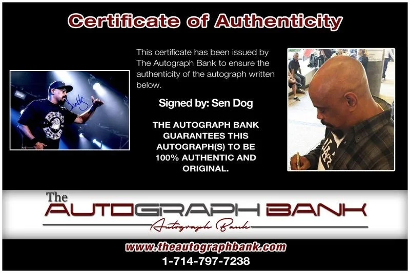 Sen Dog — Sen Dog Cypress Hill authentic signed RAPPER 10x15 photo W/Cert Autographed B7, изображение 2