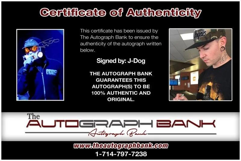 J-Dog — J-Dog Hollywood Undead authentic signed RAPPER 10x15 photo W/Cert Autographed B3, image 2