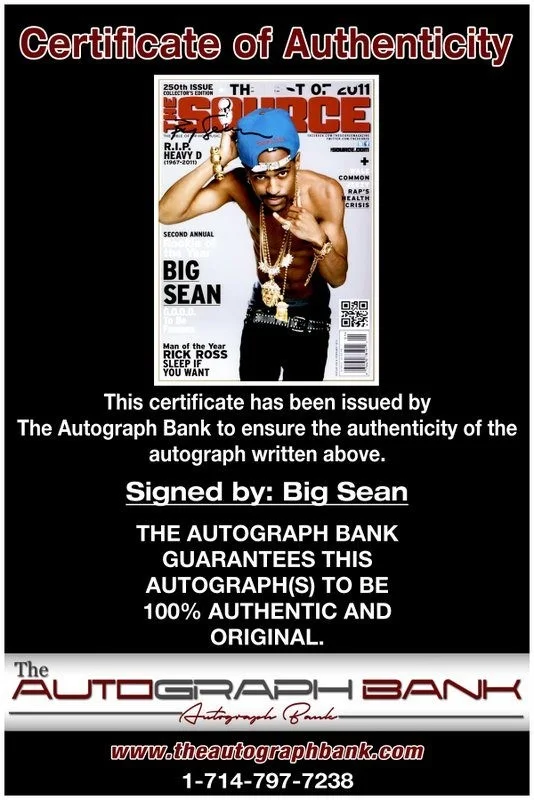 Big Sean — Big Sean authentic signed RAPPER 10x15 photo W/ Certificate Autographed (B2), изображение 2