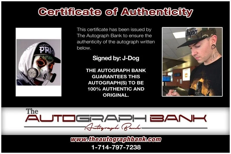 J-Dog — J-Dog Hollywood Undead authentic signed RAPPER 10x15 photo W/Cert Autographed B7, image 2