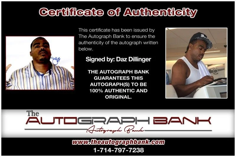 Daz Dillinger — Daz Dillinger Tha Dogg Pound authentic signed 10x15 photo W/ Certificate B1, изображение 2