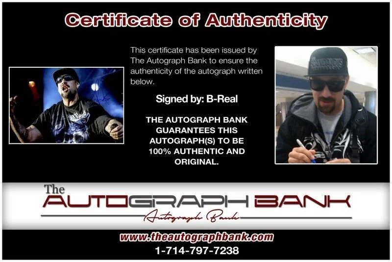 B-Real — B-Real Cypress Hill authentic signed RAPPER 10x15 photo W/Cert Autographed B7, изображение 2