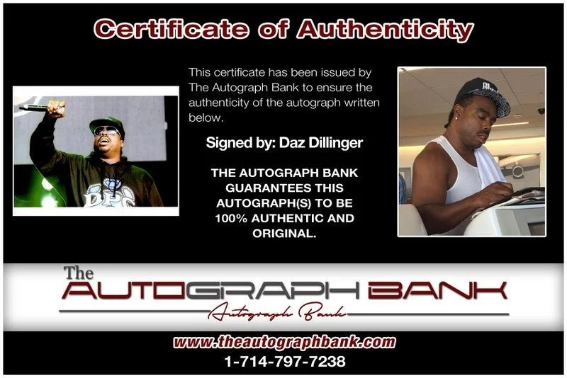 Daz Dillinger — Daz Dillinger Tha Dogg Pound authentic signed 10x15 photo W/ Certificate B4, изображение 2