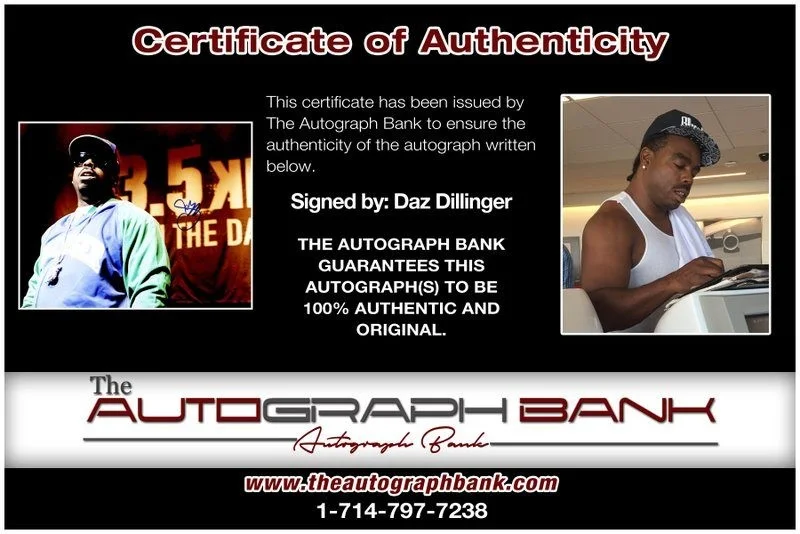 Daz Dillinger — Daz Dillinger Tha Dogg Pound authentic signed 10x15 photo W/ Certificate B2, изображение 2