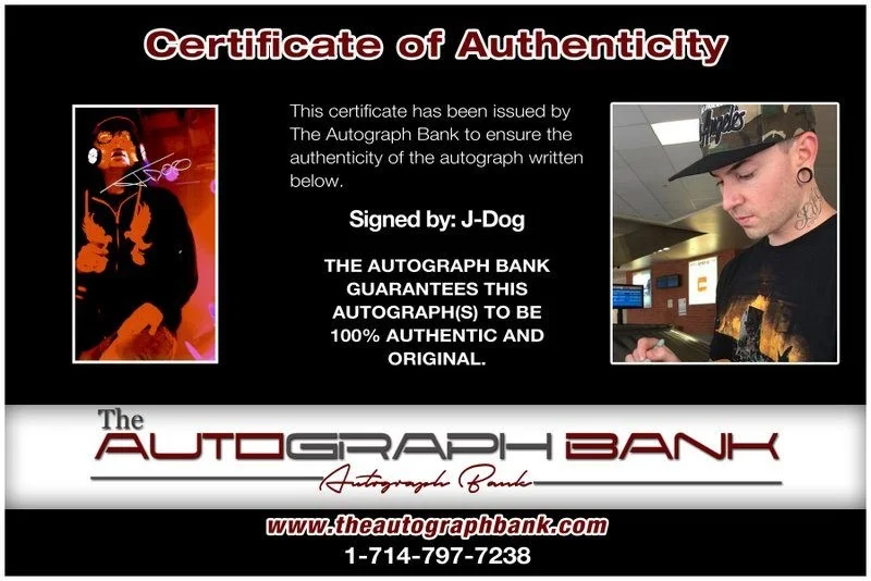 J-Dog — J-Dog Hollywood Undead authentic signed 10x15 photo W/ Certificate B10, image 2