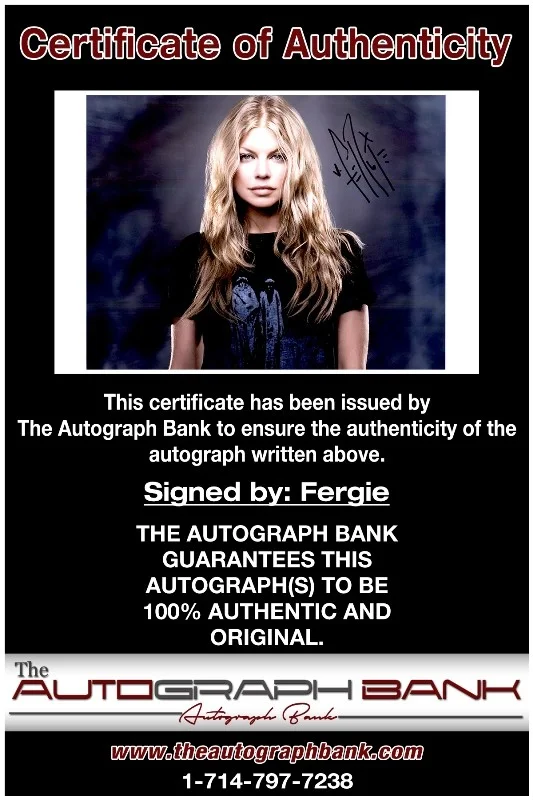 Fergie — Fergie authentic signed RAPPER 10x15 photo W/Certificate Autographed (26a), image 2