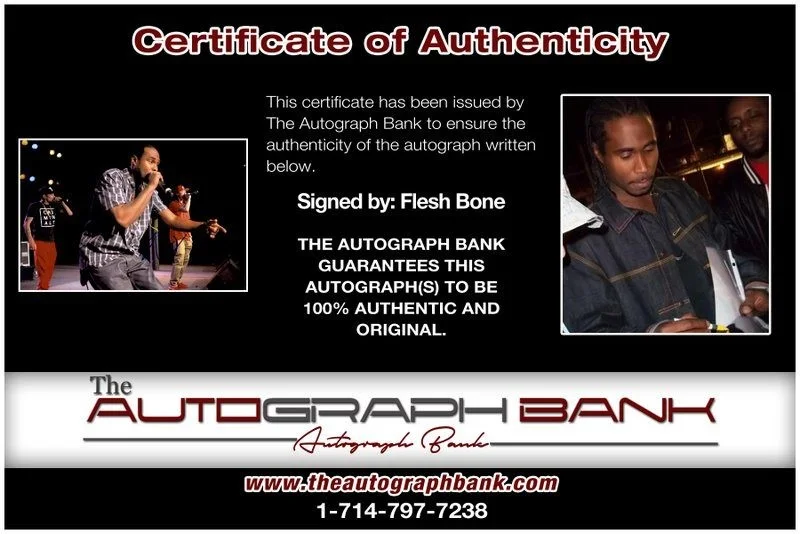 Flesh Bone — Flesh Bone Thugs N Harmony authentic signed 10x15 photo W/ Certificate B2, image 2