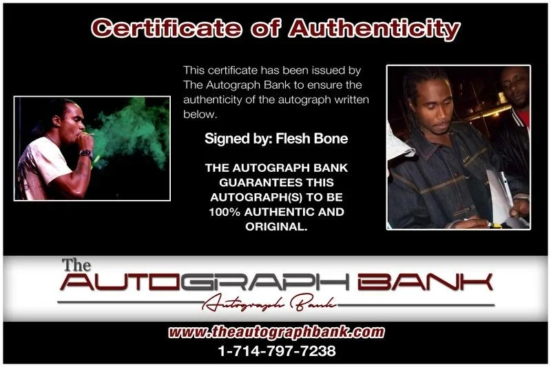 Flesh Bone — Flesh Bone Thugs N Harmony authentic signed 10x15 photo W/ Certificate B4, image 2