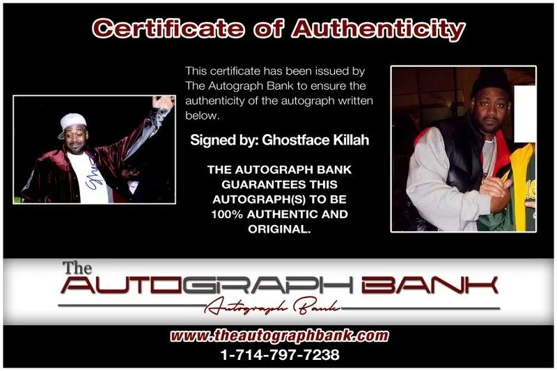 Ghostface Killah — Ghostface Killah Wu-Tang Clan authentic signed 10x15 photo W/ Certificate B4, image 2