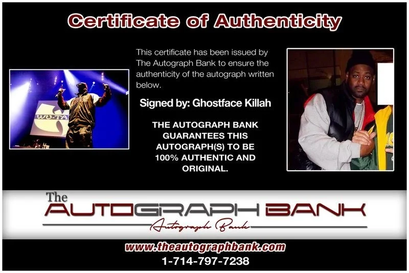 Ghostface Killah — Ghostface Killah Wu-Tang Clan authentic signed 10x15 photo W/ Certificate B1, image 2