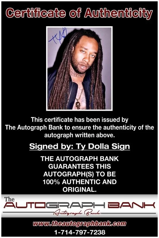 Ty Dolla — Ty Dolla authentic signed RAPPER 8x10 photo W/ Certificate Autographed (A6), image 2