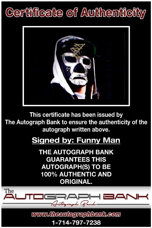 Funny Man — Funny Man Hollywood Undead authentic signed 10x15 photo W/ Certificate B5, изображение 2