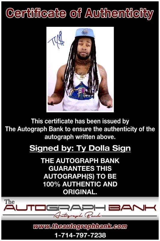 Ty Dolla — Ty Dolla authentic signed RAPPER 8x10 photo W/ Certificate Autographed (A4), image 2