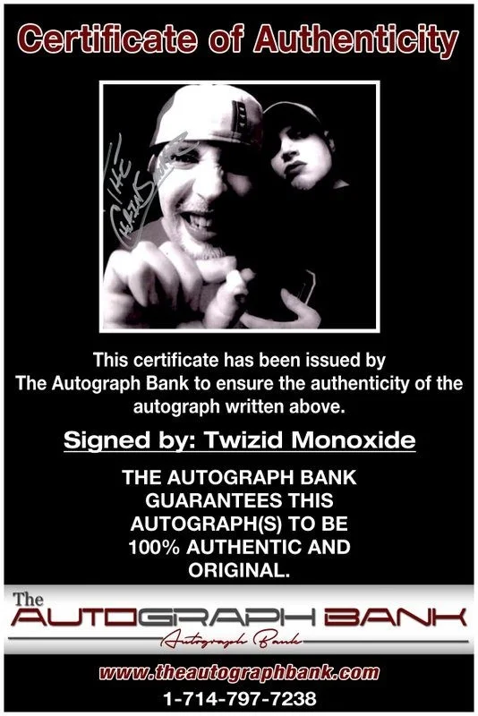 Monoxide — Twizid Monoxide authentic signed RAPPER 8x10 photo W/ Certificate Autographed A1, image 2