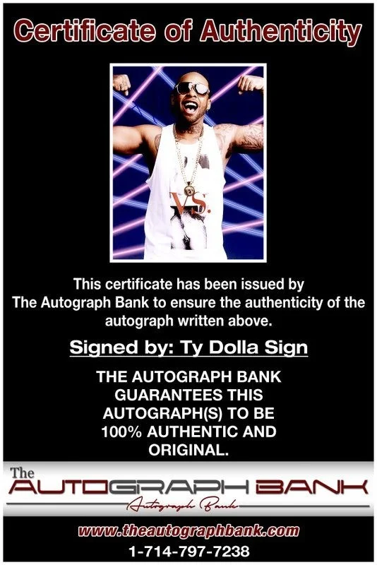 Ty Dolla — Ty Dolla authentic signed RAPPER 8x10 photo W/ Certificate Autographed (A7), image 2