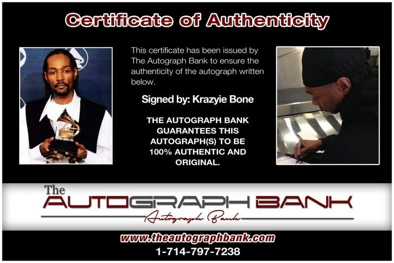 Krazyie Bone — Krayzie Bone Thugs N Harmony authentic signed 8x10 photo W/ Certificate A8, image 2