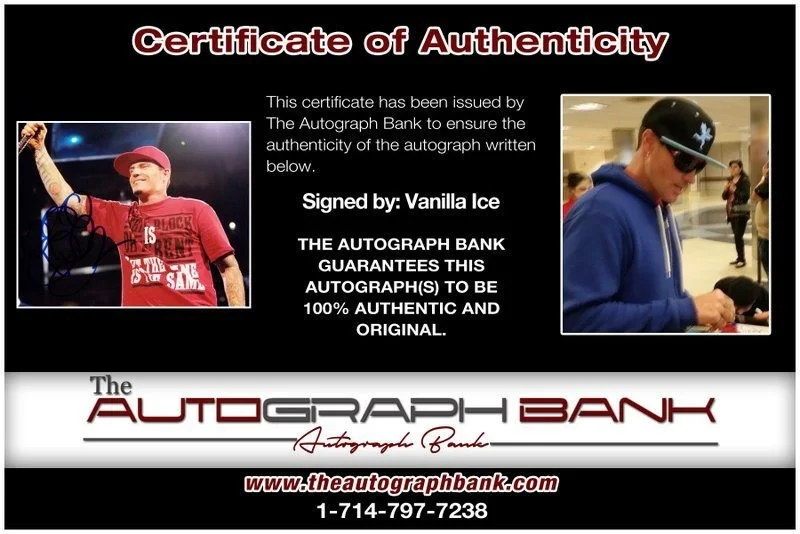 Vanilla Ice — Vanilla Ice authentic signed RAPPER 8x10 photo W/ Certificate Autographed (A14), image 2