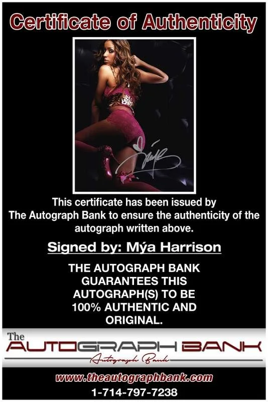 Mya Harrison — Mya Harrison authentic signed rap 8x10 photo W/Certificate Autographed (A00013), image 2