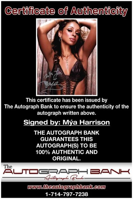 Mya Harrison — Mya Harrison authentic signed rap 8x10 photo W/Certificate Autographed (A00009), image 2