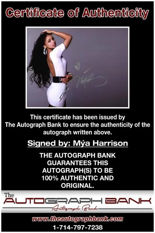 Mya Harrison — Mya Harrison authentic signed rap 8x10 photo W/Certificate Autographed (A00051), image 2