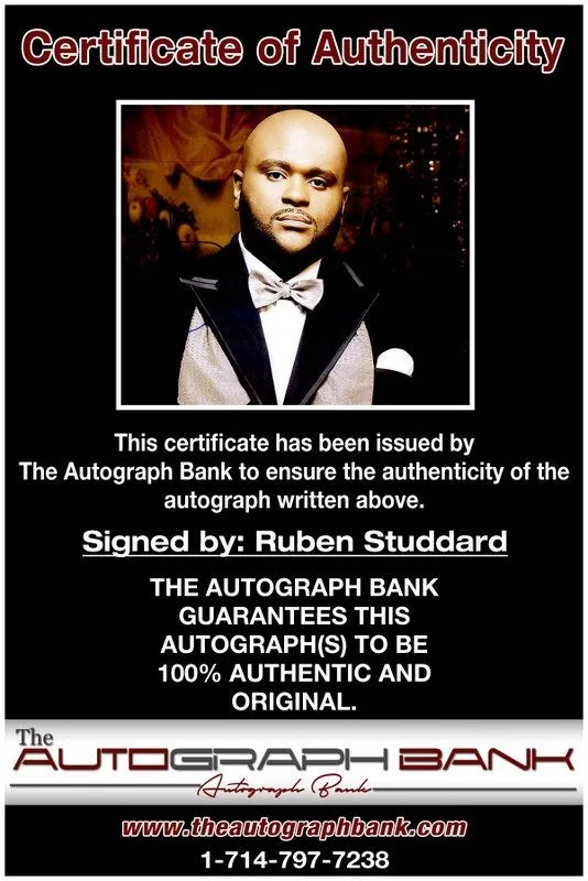 Ruben Studdard — Ruben Studdard authentic signed RAPPER 8x10 photo W/ Certificate Autographed A3, image 2