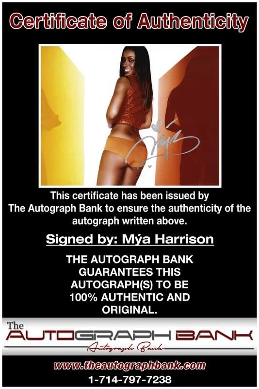 Mya Harrison — Mya Harrison authentic signed rap 8x10 photo W/Certificate Autographed (A00047), image 2