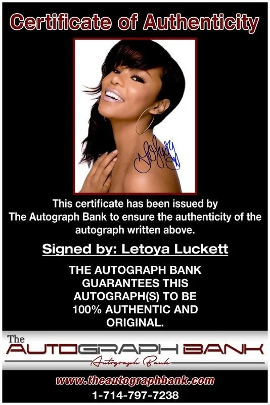 Letoya Luckett — Letoya Luckett Destiny's Child authentic signed 8x10 photo W/ Certificate A1, изображение 2