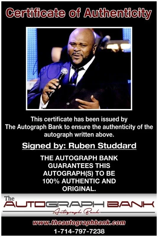 Ruben Studdard — Ruben Studdard authentic signed RAPPER 8x10 photo W/ Certificate Autographed A7, image 2