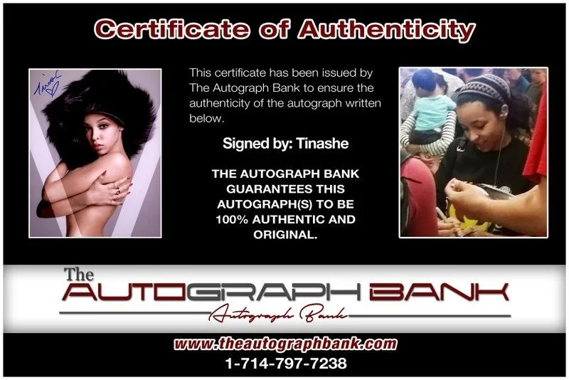 Tinashe — Model Tinashe authentic signed RAPPER 8x10 photo W/ Certificate Autographed (A4), image 2