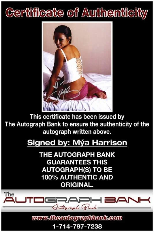 Mya Harrison — Mya Harrison authentic signed rap 8x10 photo W/Certificate Autographed (A00001), изображение 2