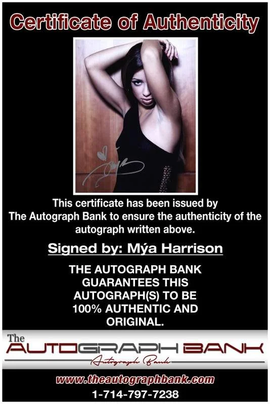 Mya Harrison — Mya Harrison authentic signed rap 8x10 photo W/Certificate Autographed (A00019), image 2