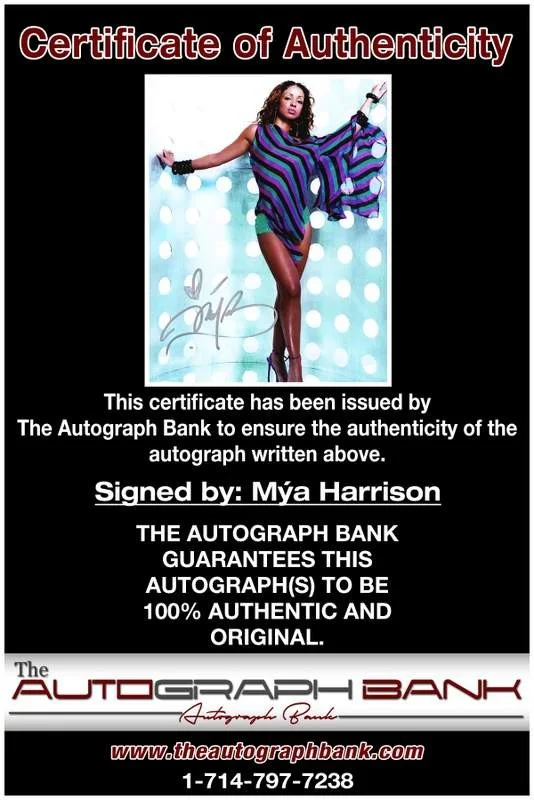 Mya Harrison — Mya Harrison authentic signed rap 8x10 photo W/Certificate Autographed (A00005), image 2
