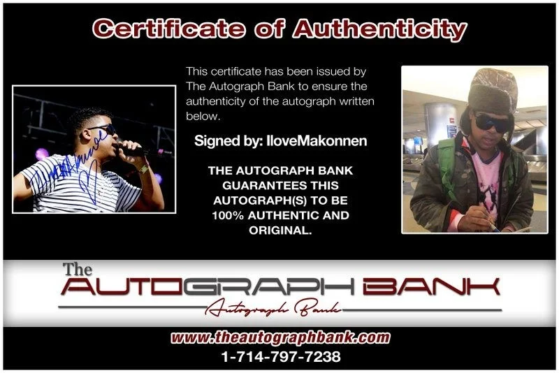Ilovemakonnen — Singer Ilovemakonnen authentic signed RAPPER 8x10 photo W/Cert Autographed A5, изображение 2