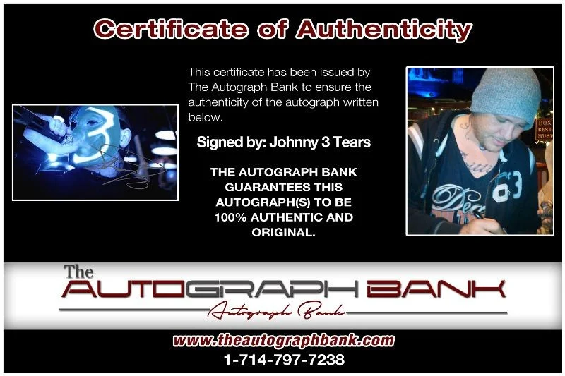 Johnny 3 Tears — Johnny 3 Tears authentic signed RAPPER 8x10 photo W/Cert Autographed 81132016-k1, image 2