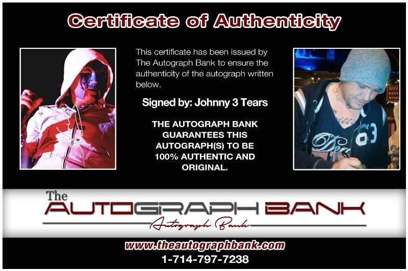 Johnny 3 Tears — Johnny 3 Tears authentic signed RAPPER 8x10 photo W/Cert Autographed 81132016-p1, изображение 2