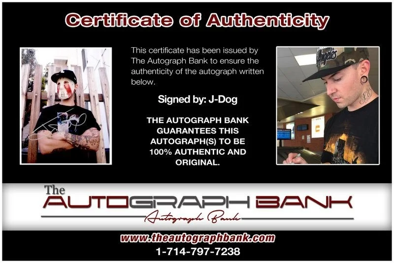 J-Dog — J-Dog Hollywood Undead authentic signed RAPPER 8x10 photo W/Cert Autographed A20, image 2